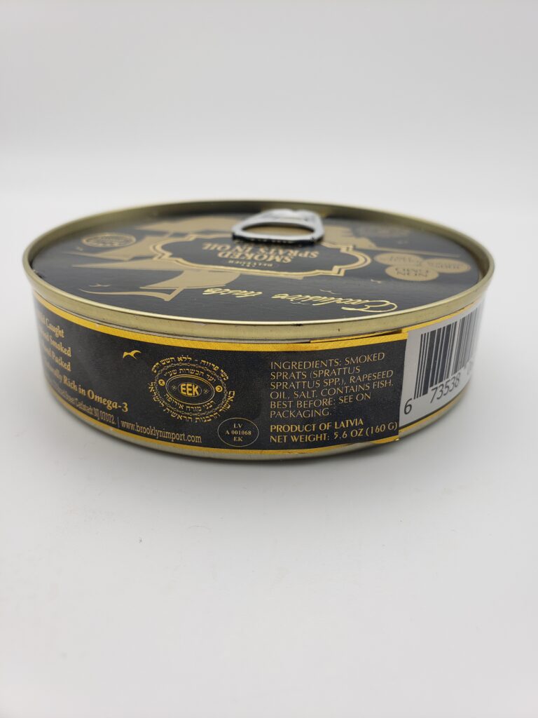 Image of Belveder smoked sprats 160g side of tin